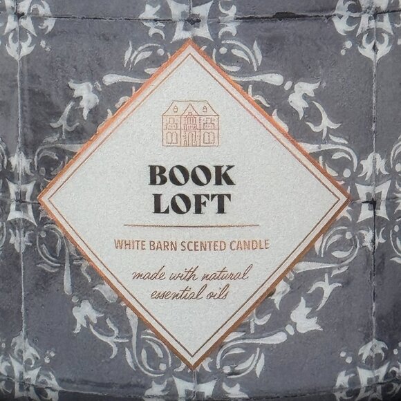BBW Book Loft White Barn Bath & Body Works 3 Wick Candle - Picture 3 of 10